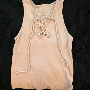 Tie up tank top. In good condition!